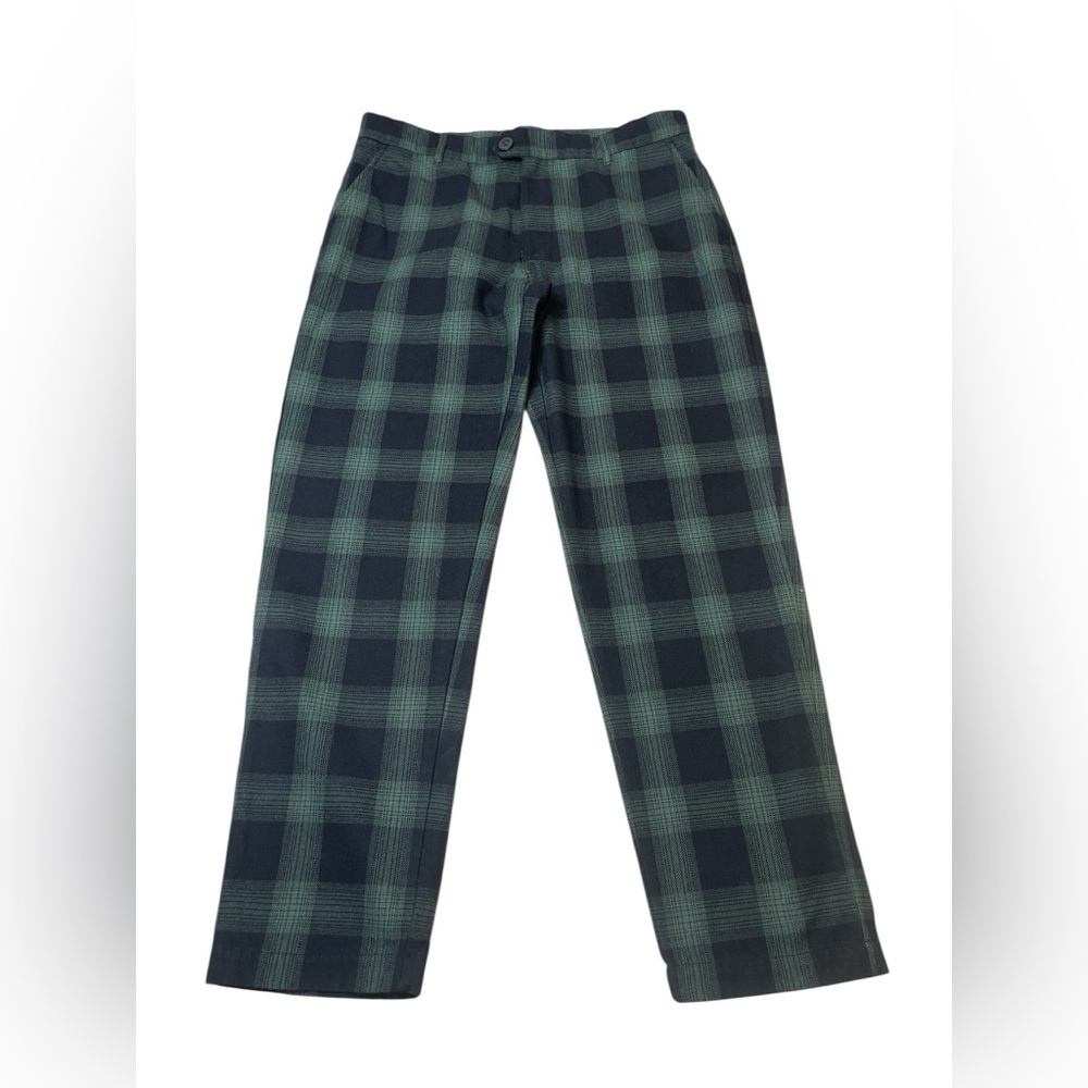 Houston White Plaid Tailored Suit Pants Black Green Plaid Men’s Size 34”W